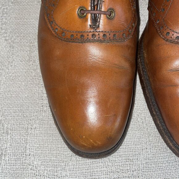 Alden Men’s Saddle Oxfords Size 10 A/C Brown Leather Going Out Party Business main image 12